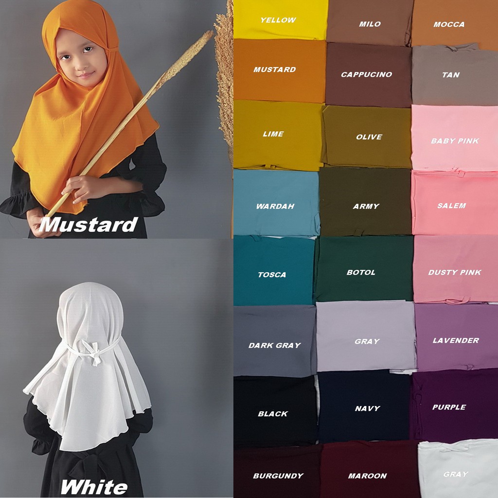 Hijab Instant Bergo Maryam Anak