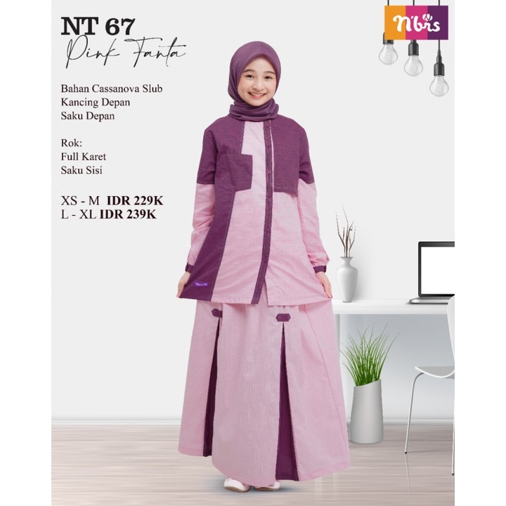 TRAND model Baju Gamis Remaja Terbaru Nibras Teen NT 067 Kekinian 2021 Gamismurah Baju gamis