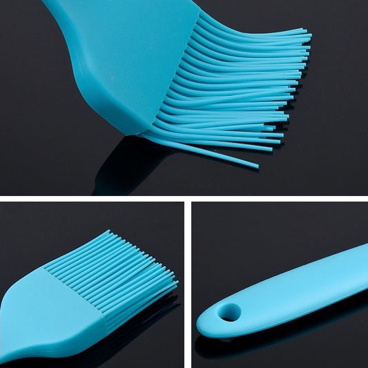 25x4.5 Cm Colorful Non-toxic Silicone Oil BBQ Brush Kitchen Accessories