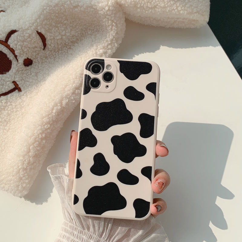 Soft Case Silikon Tpu Motif Sapi Retro Warna Putih Matte Untuk Iphone 12 Mini 11 Pro Max X Xs Xr 8 7 Plus