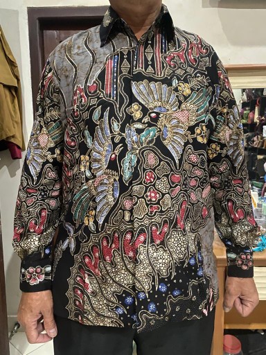 Kemeja Batik Tulis Kombinasi Lengan Panjang Size M.l.xl.xxl Batik Asli Pekalongan