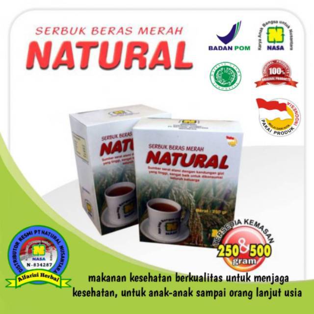 

SERBUK BERAS MERAH organik 500 gr lembut enak bergizi
