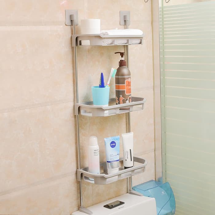 Rak Kamar mandi 3 susun Tingkat Rak Toilet Organizer WC Tissue