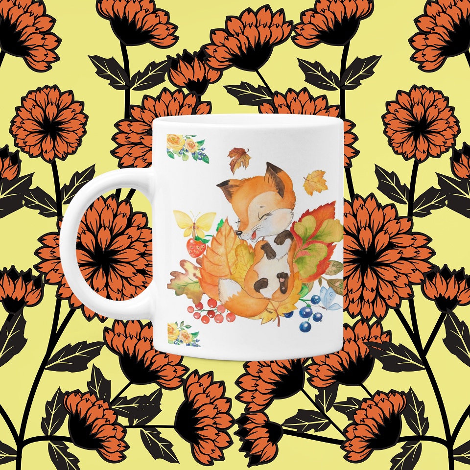 

Mug Motif Fox Animal Watercolor
