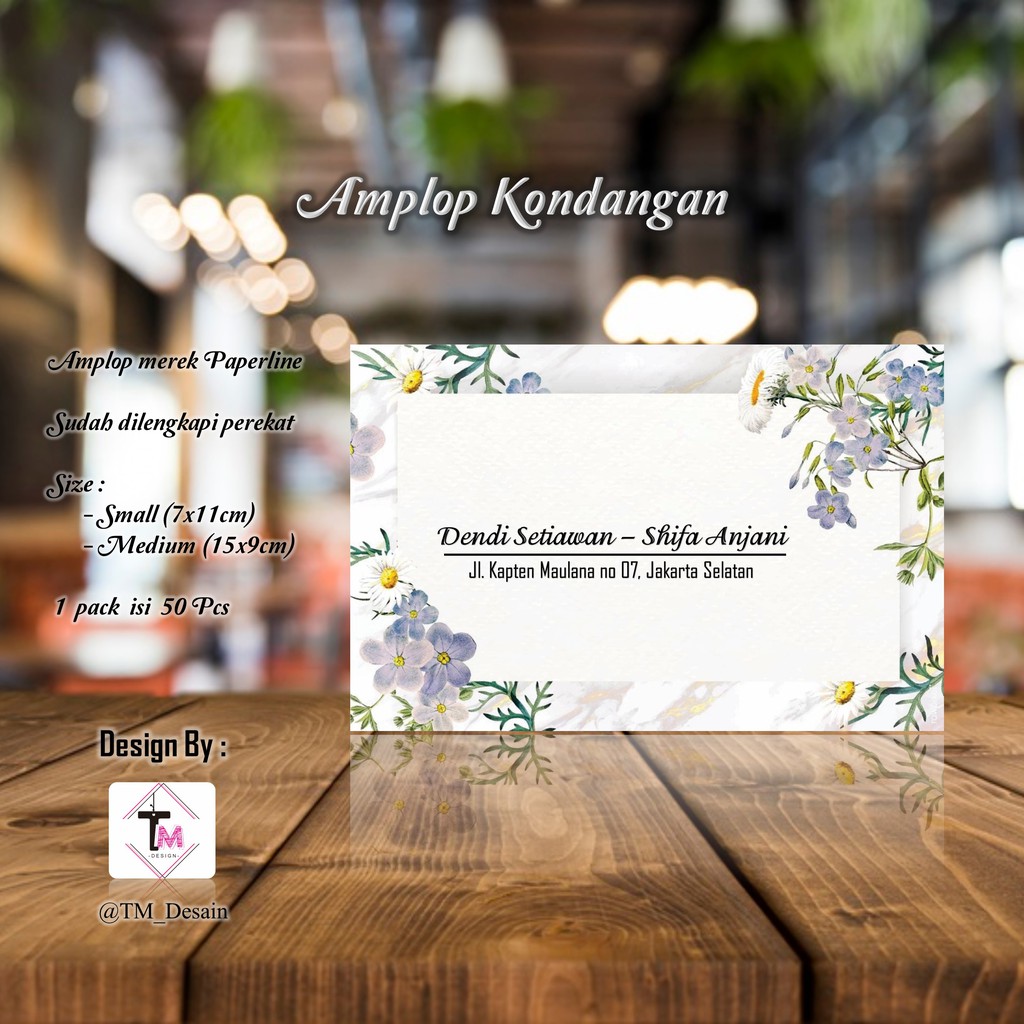 

isi 50 pcs Kode D22 - Amplop Kondangan / Amplop Nama / Amplop Desain - @TM_Desain