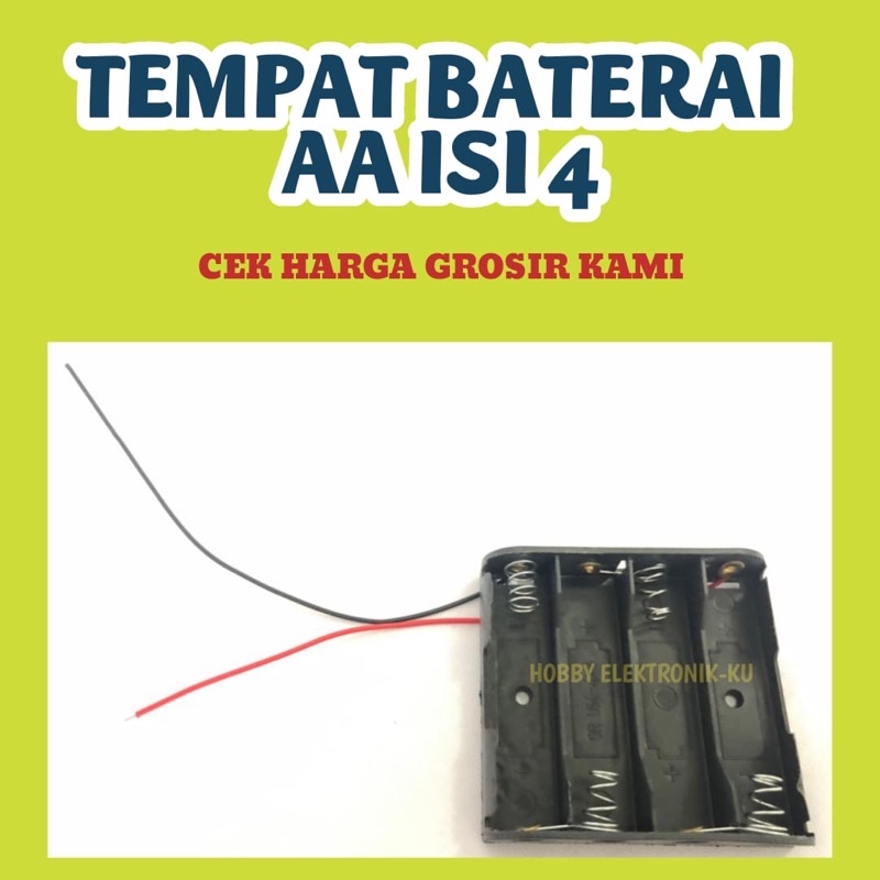 BOX TEMPAT BATERAI AA A2 ISI 4 - HOLDER KOTAK BATERAI