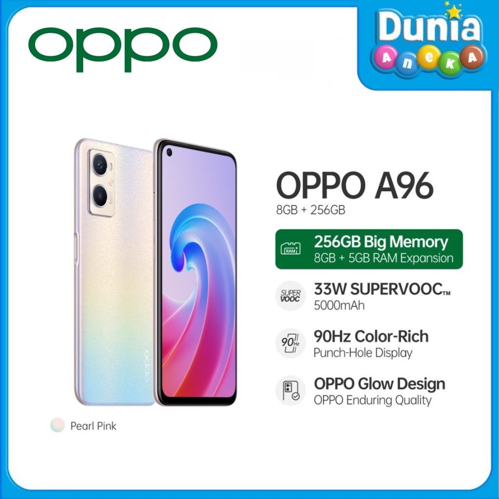 OPPO A96 8/256GB SMARTPHONE - GARANSI RESMI OPPO INDONESIA