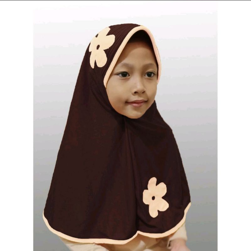 jilbab anak sekolah vania bunga ceplok 6-9thn