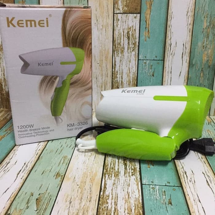 Kemei Hair Dryer KM-3326 Hair Drayer Rambut Kemei Lipat original