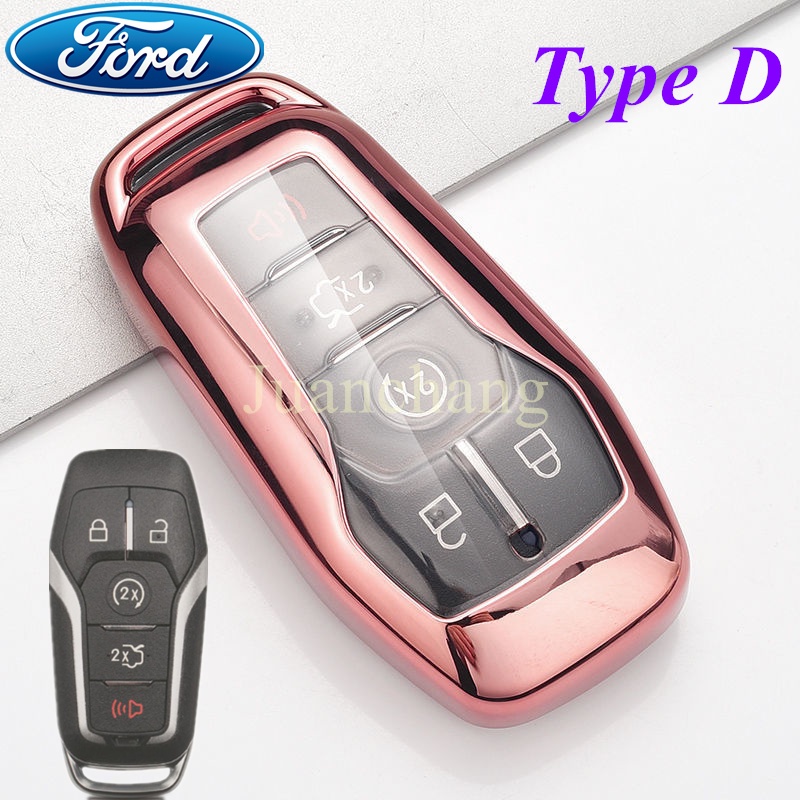 Case Pelindung Kunci Remote Mobil Bahan TPU Lembut Untuk Ford Fusion Fiesta Escort Mondeo Mustang F-150 Explorer Edge 2019 S Max 2ga