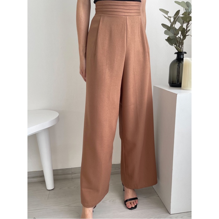 Kadaka B-0154 Kulot Wanita Flowy Detail Ban Pinggang