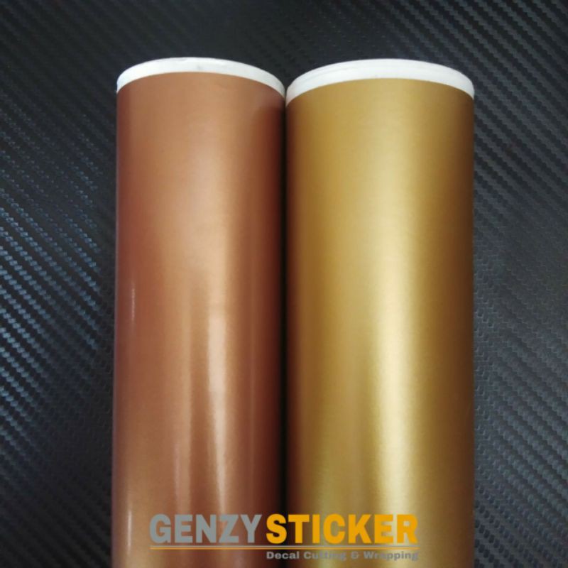stiker skotlet gold sticker cooper tembaga glossy coklat