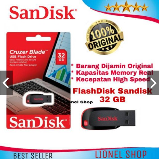 FLASH DISK SANDISK 32 GB ORIGINAL