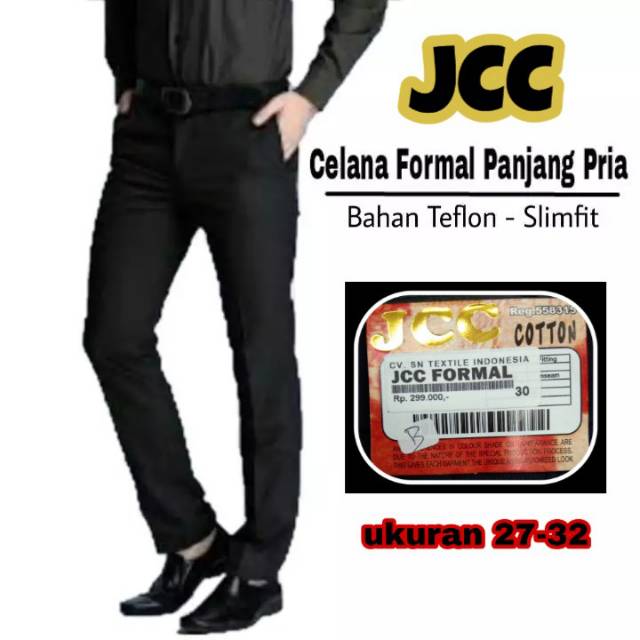 Celana katun formal pria