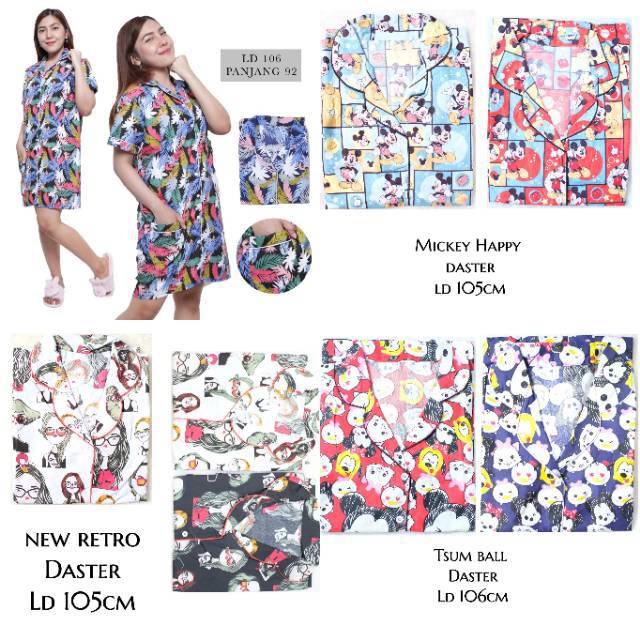 PIYAMA DEWASA DASTER / LD 104CM FIT TO XL (KATUN JEPANG)