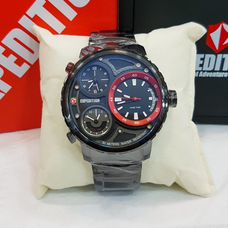 Jam Tangan Expedition E 6718 Tali Rantai Pria / Cowok Original