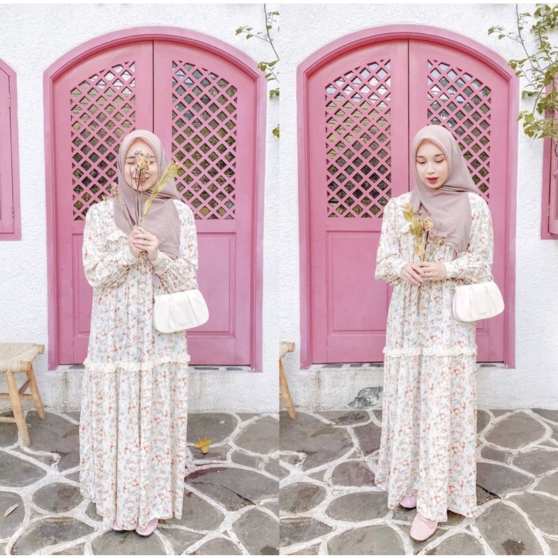 Irene Dress Floral Vintage Cottagecore Korean Long Dress by yourdailydeen