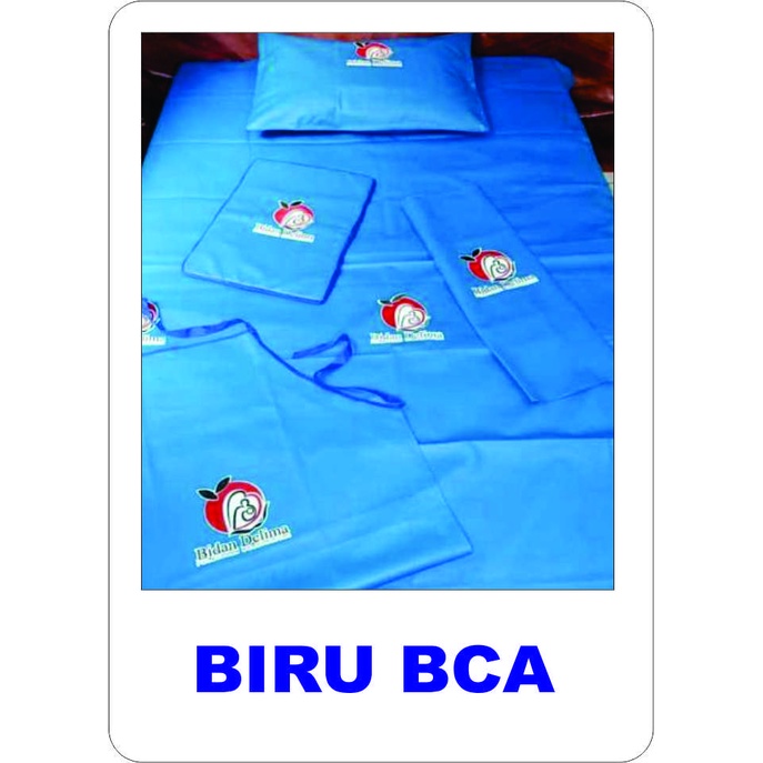 1Set sprei bed kebidanan, klinik, RS dll ( gratis sablon nama)