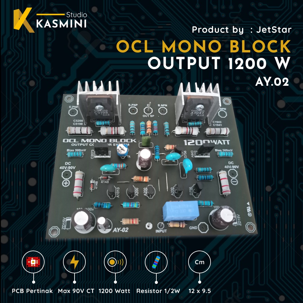 Kit Power Amplifier Mono Block 1200 Watt Jetstar