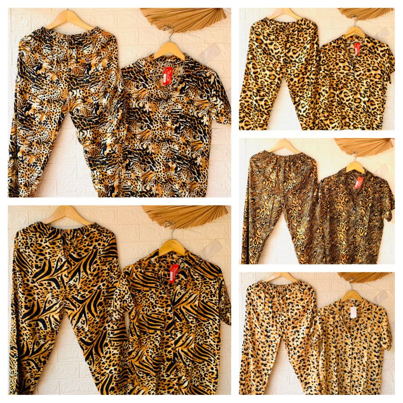 GROSIR SERI SET LEOPARD/ PIYAMA MACAN KRAH BUSUI
