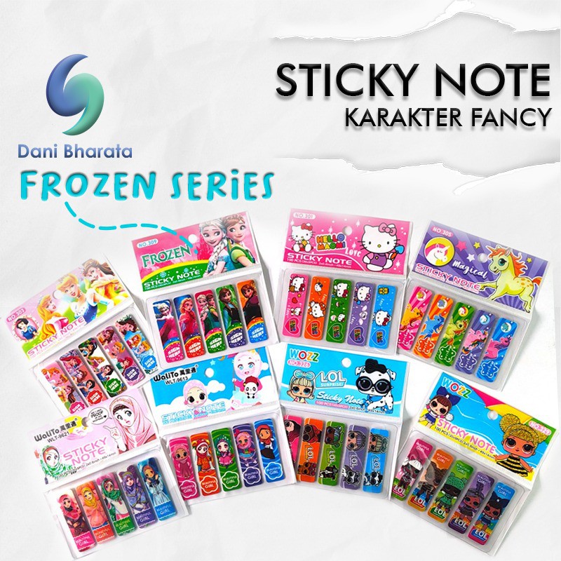 STICK NOTE / PEMBATAS BUKU KARAKTER BAHAN PLASTIK – KARAKTER FROZEN