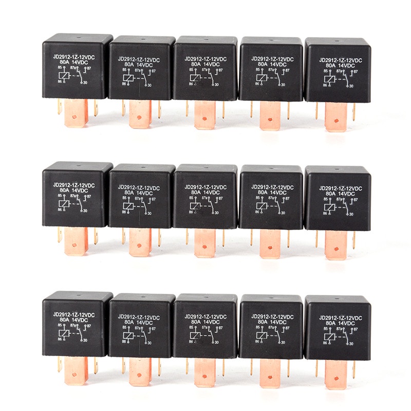 {LUCKID}Waterproof 12V Relay DC SPDT 80A 5 Pin Car Changeover Automotive ON/OFF Relay