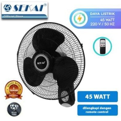 Kipas Angin Dinding Remote Sekai WFN 1628