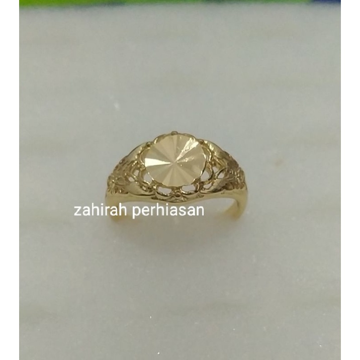 CINCIN WANITA MOTIF EMAS 24K ANTI KARAT ANTI LUNTUR 009