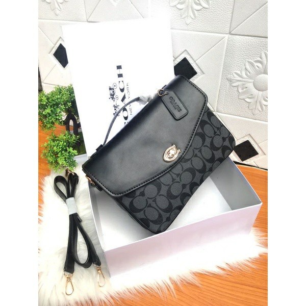 Tas Bermerk Branded Coch Tenteng Top Handle Wanita Ibu Ibu Kondangan Arisan Elegan Motif Mewah Anti 