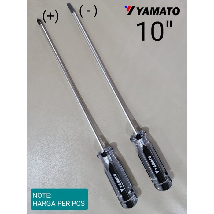 OBENG PANJANG 10inch YAMATO - MINUS(-)