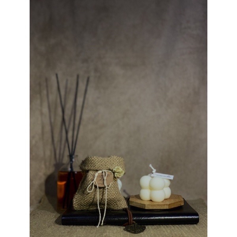 Souvenir Lilin Aromaterapi CUSTOM | Lilin Cube | Souvenir lucu dan murah