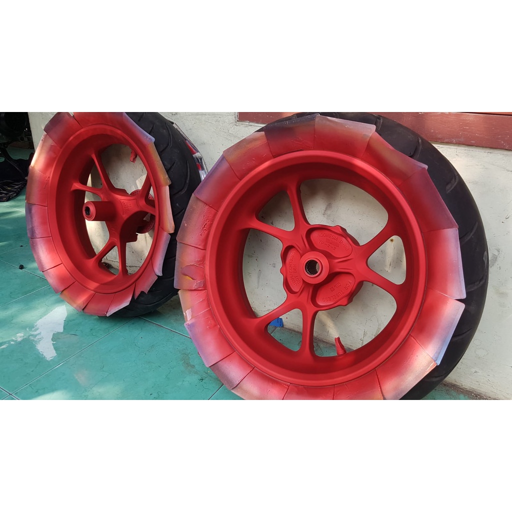 Cat merah doff PCX Scoopy donat ring 12