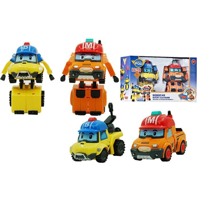 Mainan Anak ROBOCAR POLI BUCKY & MARK - MAINAN FIGURE ROBOCAR