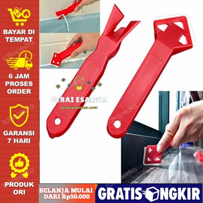 Balight 2 in 1 Alat Pembersih Perapi Lem Silikon Sealant Tool