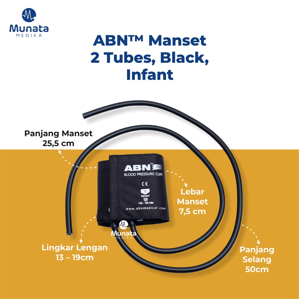 Manset Tensimeter ABN Infant Child Adult Large Warna Warni