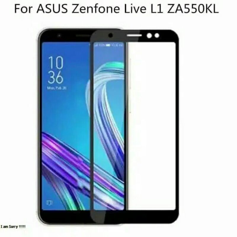 TEMPERED GLASS 9D FULL COVER FULL GLUE ASUS ZENFONE MAX PRO M1 M1 LIVE L1 L2