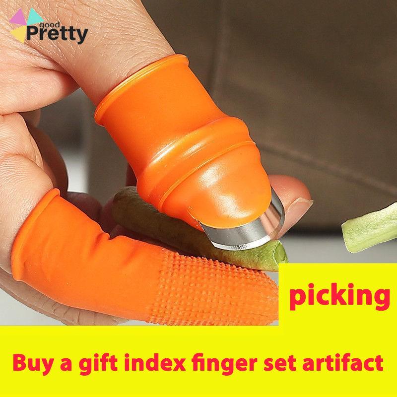 6Pcs Silicone sarung jari jempol cover Pisau Pemotong Sayur Buah Finger Gloves Sayuran Buah Untuk Peralatan Dapur  Dapur