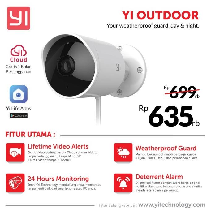 Xiaomi Yi Xiao Yi Outdoor CCTV IP Camera 1080P International Version