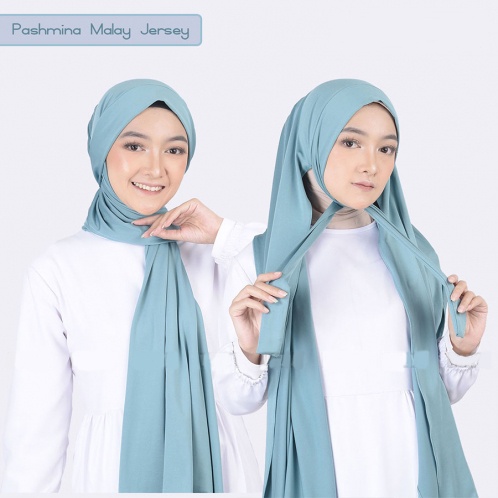 Hijab Pashmina Instant Kekinian Model Tali Ikat Bahan Jersey Zoya Terbaru Polos Terlaris Murah