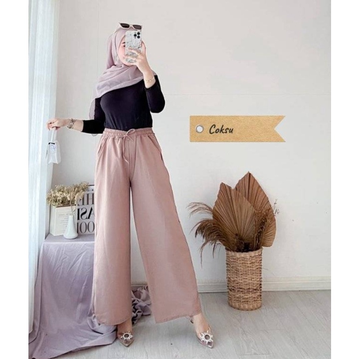 Kulot Crincle wanita highwaist