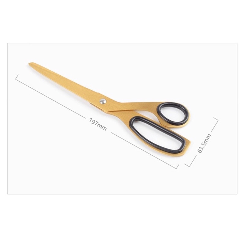 GUNTING GOLD Aesthetic Gold Plated Scissors Work School Scissors