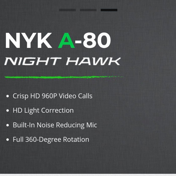 NYK Nemesis A80 Night Hawk HD Gaming Webcam NYK Nemesis A80
