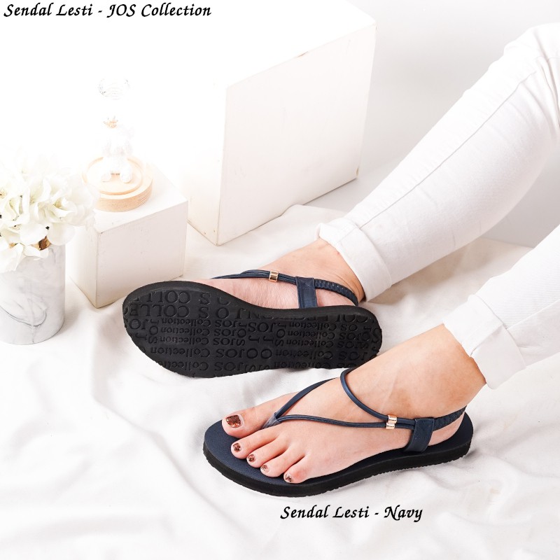 Sandal Wanita Tali Belakang Alas Karet -  Lesti by JOS Collection