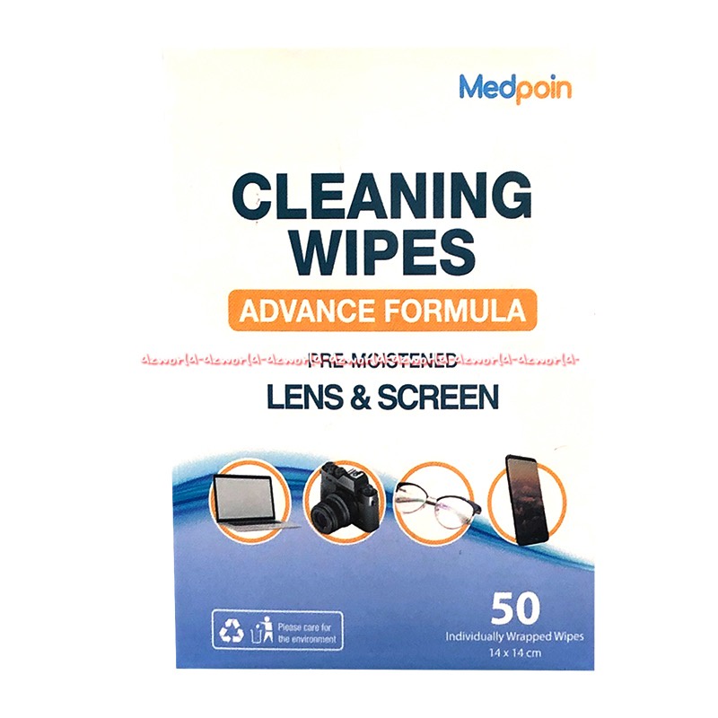 Medpoin Cleansing Wipes Advance Formula Lens &amp; Screen 50pcs Tissue Basah Untuk Lap Kacamata lensa