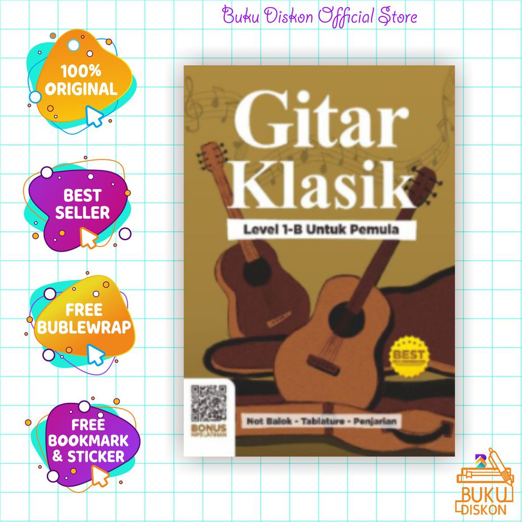 BUKU KUNCI Gitar klasik level 1B untuk pemula