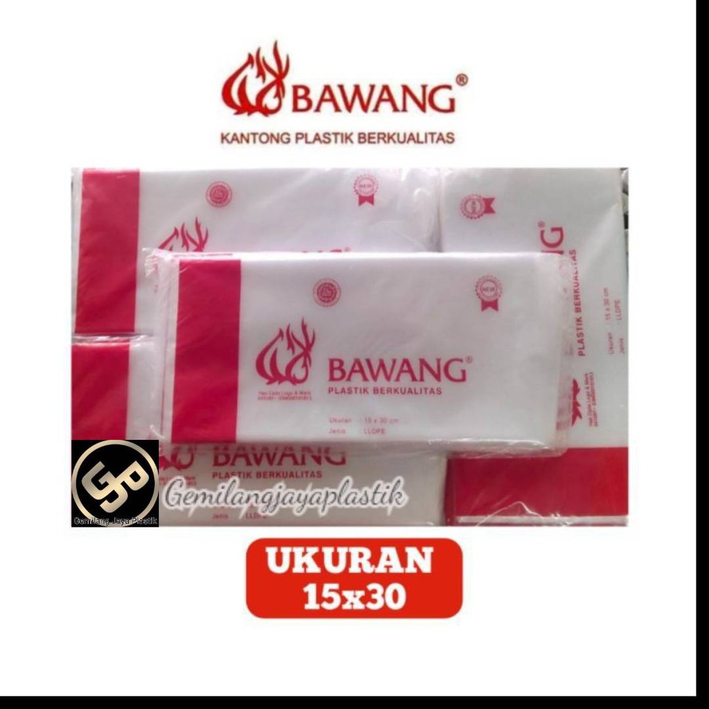 PLASTIK PE BAWANG / PLASTIK ES /PLASTIK GULA / PLASTIK MINYAK 10x20 , 12x25 , 15x30 , 20x35