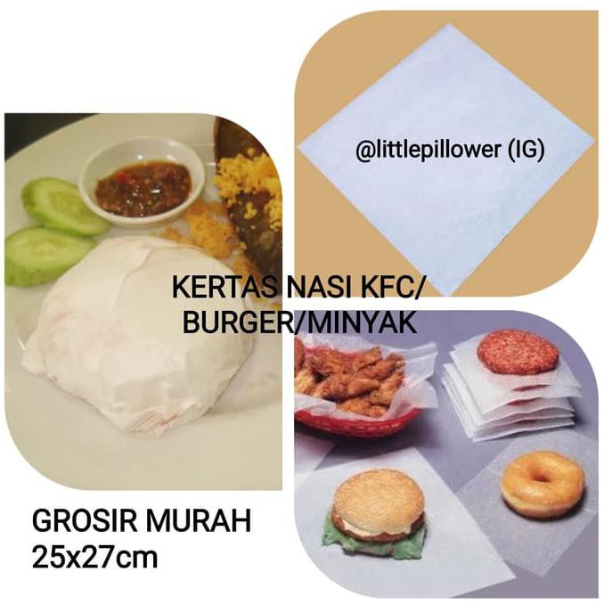 

ISI 500LEMBAR KERTAS NASI KFC/BURGER/KERTAS BUNGKUS LIP-693