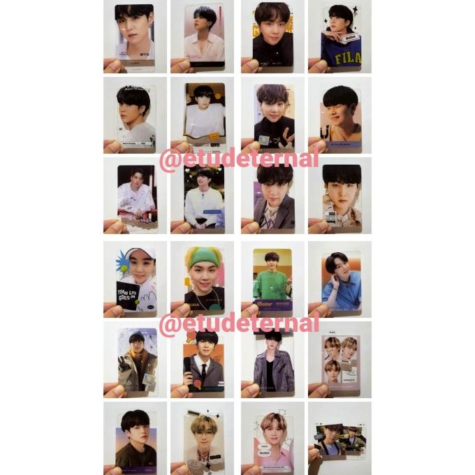PC BTS Bangtan SUGA Min Yoongi Photocard Transparan