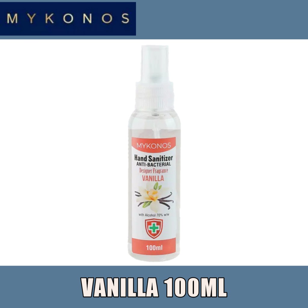 Hand Sanitizer Spray MYKONOS - Vanilla 100ml | Shopee