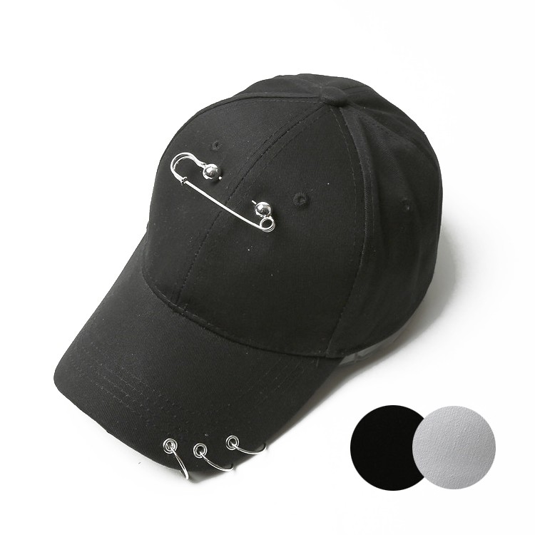 TOP-01 topi tindik peniti harajuku baseball cap korea jepang kpop idol import